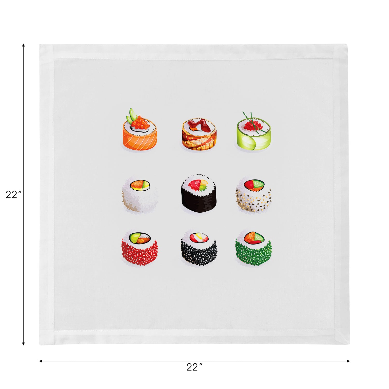 Sushi Go Cotton Sateen Dinner Napkins - nicolettemayer.com