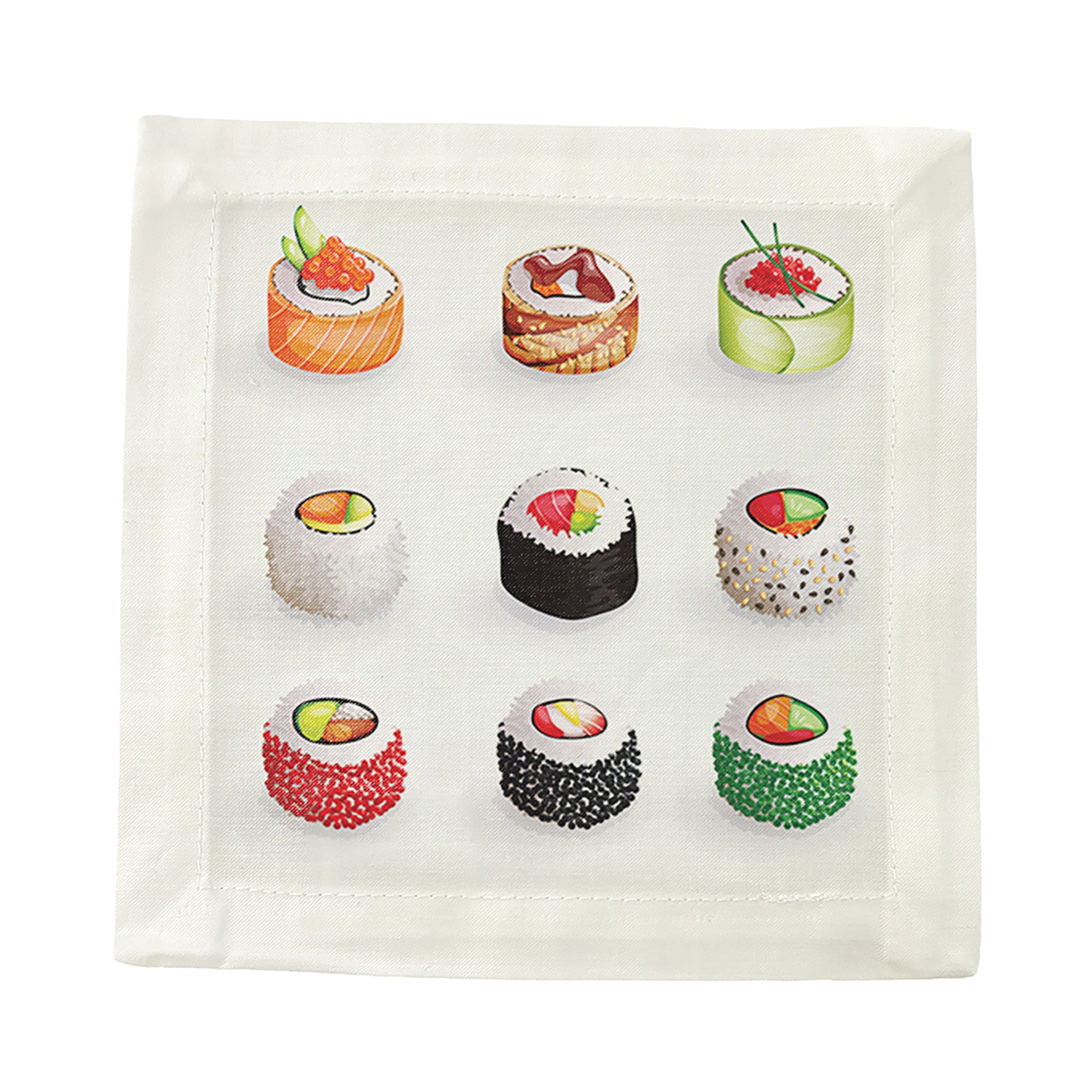 Sushi Go Cotton Sateen Cocktail Napkins