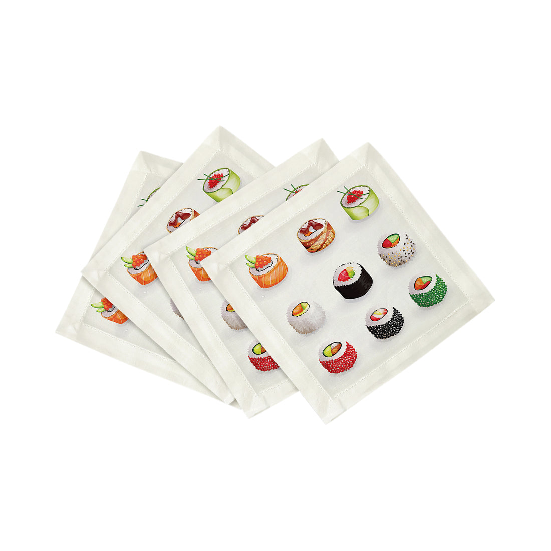 Sushi Go Cotton Sateen Cocktail Napkins