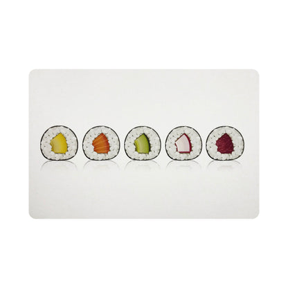 Sushi Rectangle Roll 17&quot; Rectangle Pebble Placemat, Set Of 4 - nicolettemayer.com