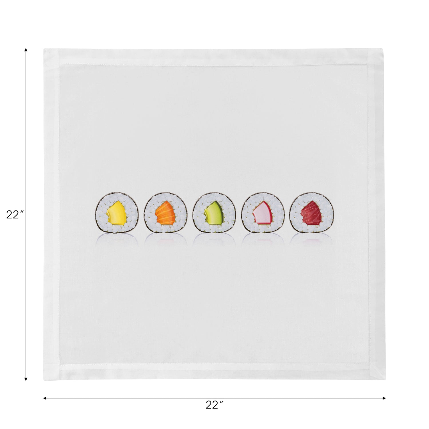Sushi Roll Cotton Sateen Dinner Napkins - nicolettemayer.com