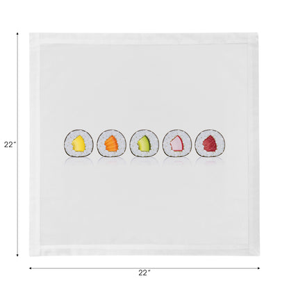 Sushi Roll Cotton Sateen Dinner Napkins - nicolettemayer.com
