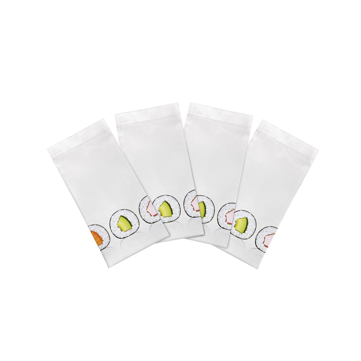 Sushi Roll Cotton Sateen Dinner Napkins - nicolettemayer.com