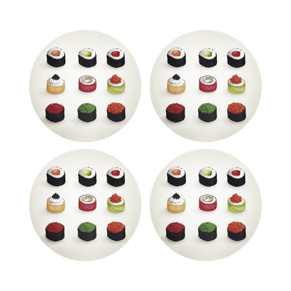 Sushi Zen 16 Round Pebble Placemats, Set Of 4 - nicolettemayer.com