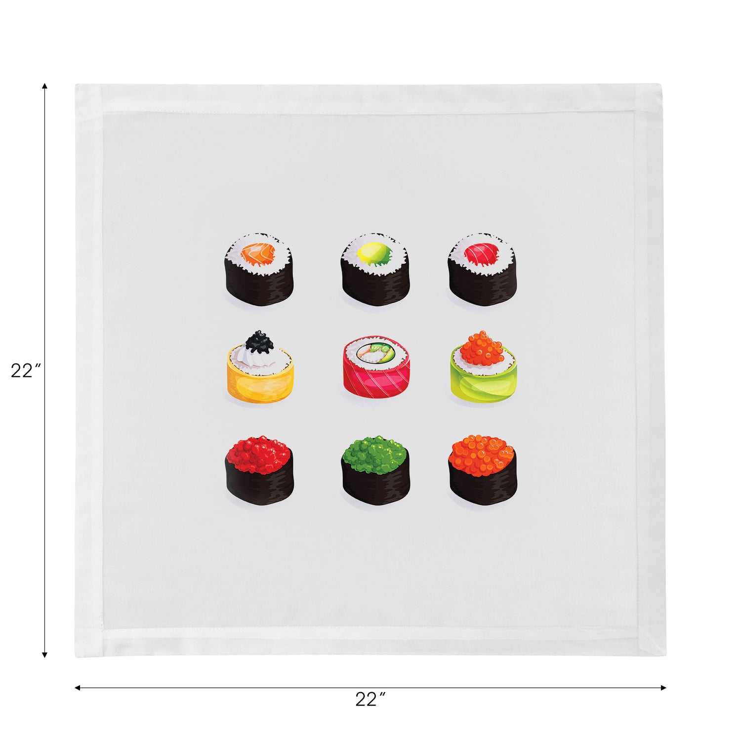 Sushi Zen Cotton Sateen Dinner Napkins - nicolettemayer.com