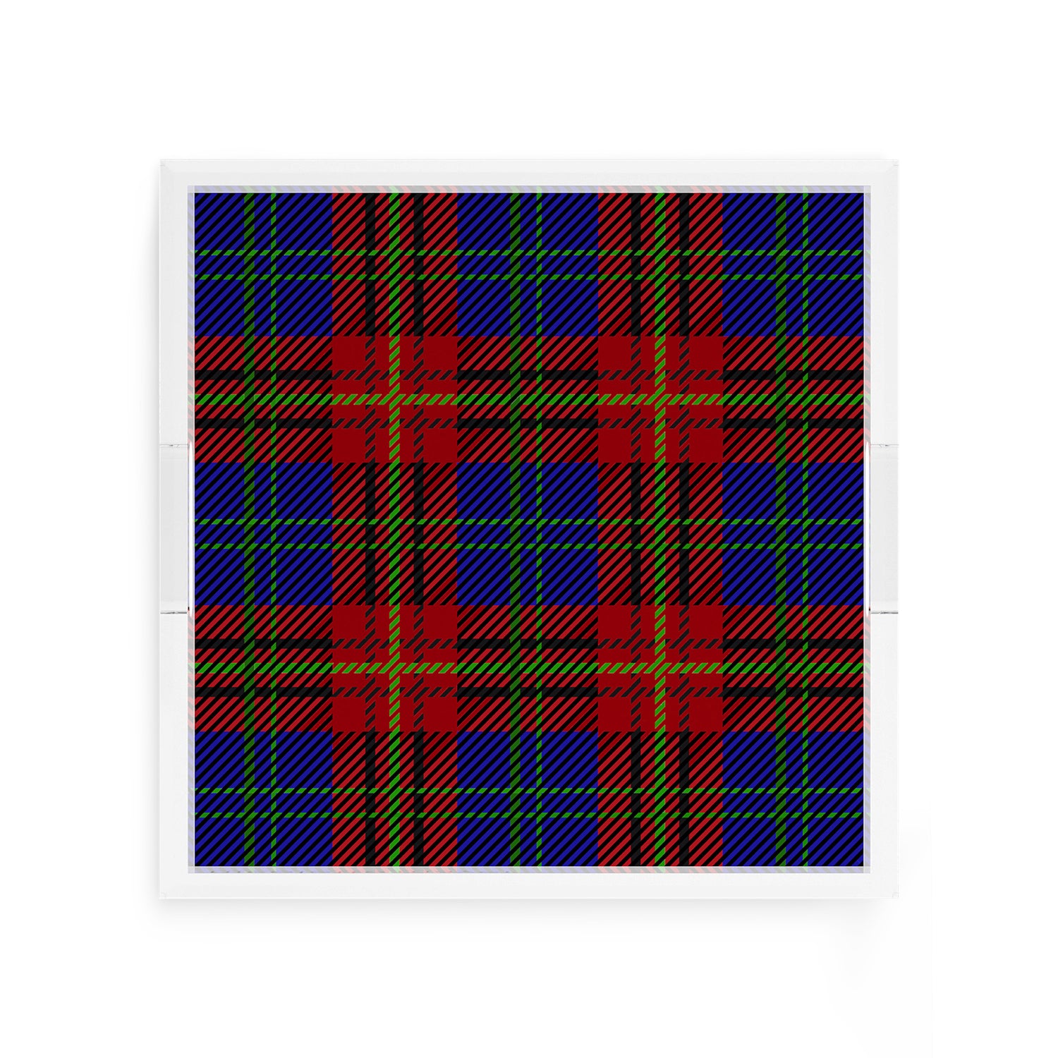 Tartan Blue 12X12 Acrylic Tray - nicolettemayer.com
