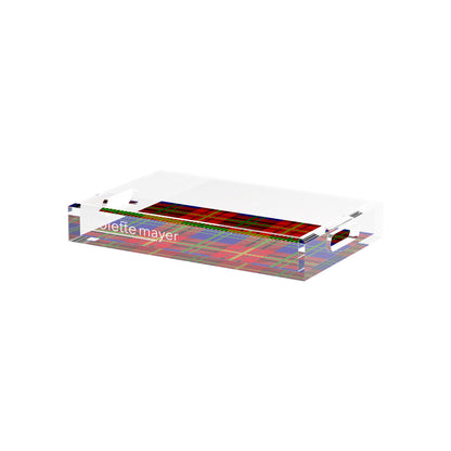 Tartan Blue 12.5X7.75 Acrylic Tray - nicolettemayer.com
