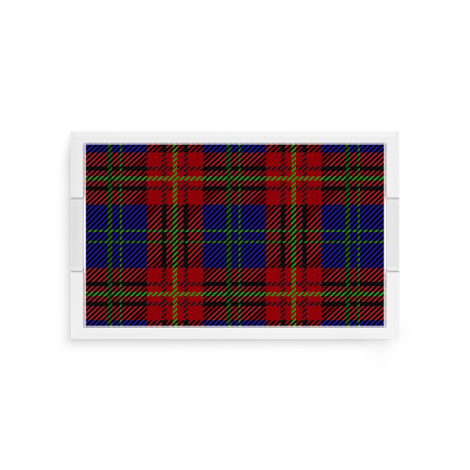 Tartan Blue 12.5X7.75 Acrylic Tray - nicolettemayer.com
