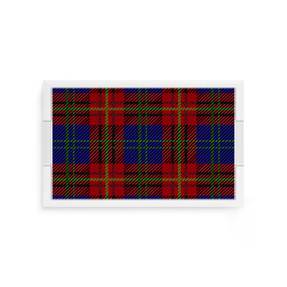 Tartan Blue 12.5X7.75 Acrylic Tray - nicolettemayer.com
