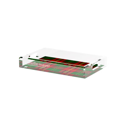 Tartan Green 12.5X7.75 Acrylic Tray - nicolettemayer.com
