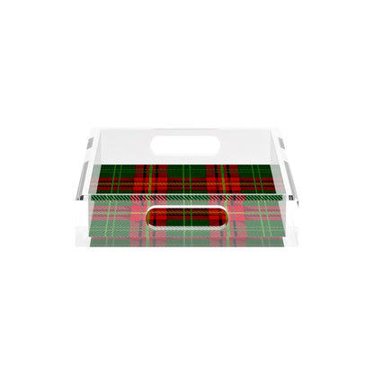 Tartan Green 12.5X7.75 Acrylic Tray - nicolettemayer.com
