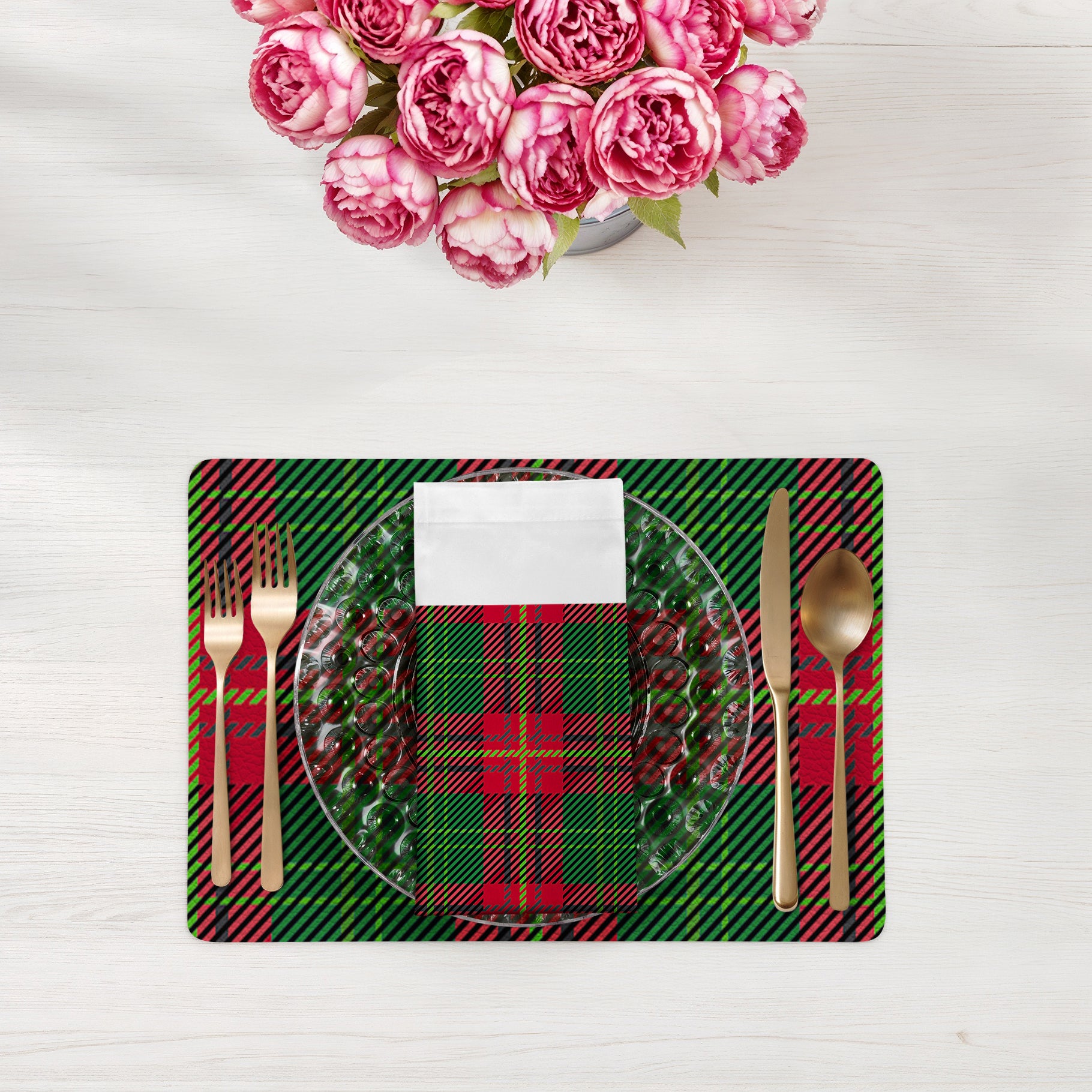 Tartan Green 22X22 Dinner Napkins - nicolettemayer.com
