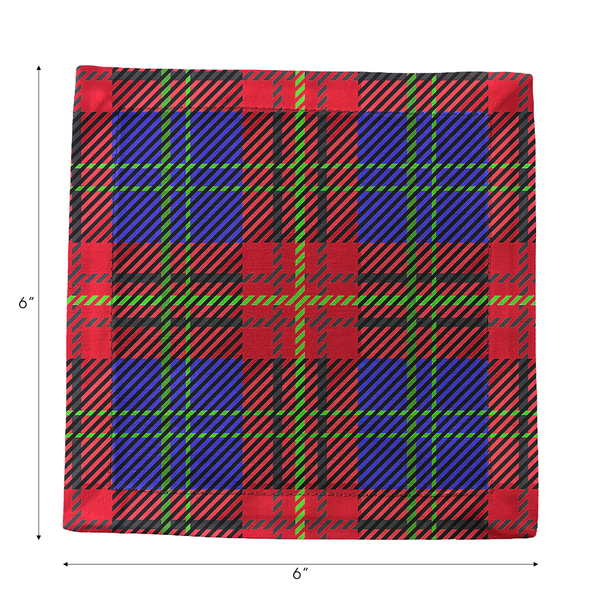 Tartan Blue 6X6 Cocktail Napkins - nicolettemayer.com
