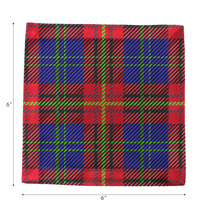 Tartan Blue 6X6 Cocktail Napkins - nicolettemayer.com
