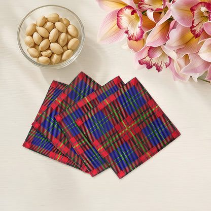 Tartan Blue 6X6 Cocktail Napkins - nicolettemayer.com
