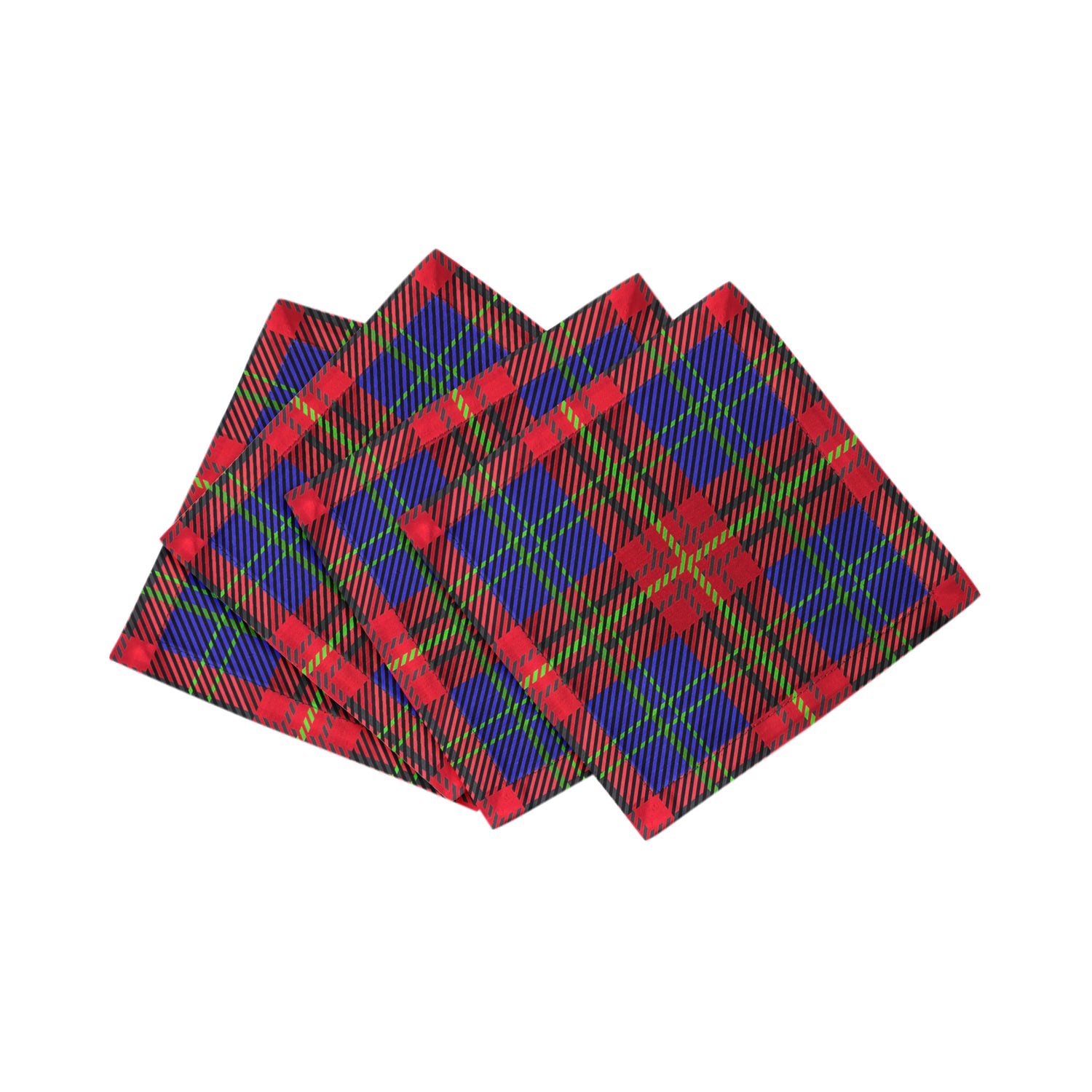 Tartan Blue 6X6 Cocktail Napkins - nicolettemayer.com
