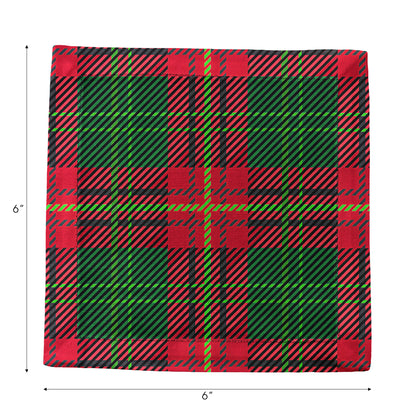 Tartan Green 6X6 Cocktail Napkins - nicolettemayer.com
