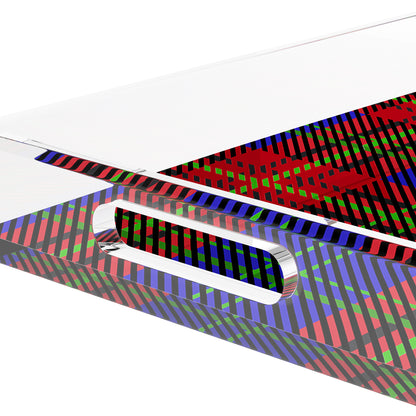 Tartan Blue 17X10.5 Acrylic Tray - nicolettemayer.com
