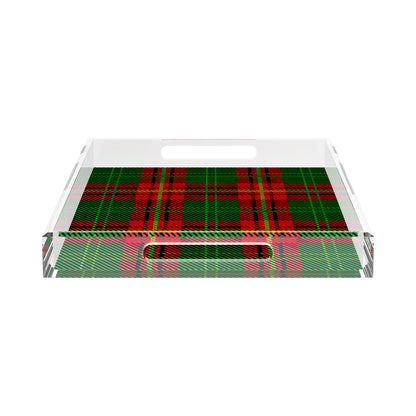 Tartan Green 17X10.5 Acrylic Tray - nicolettemayer.com
