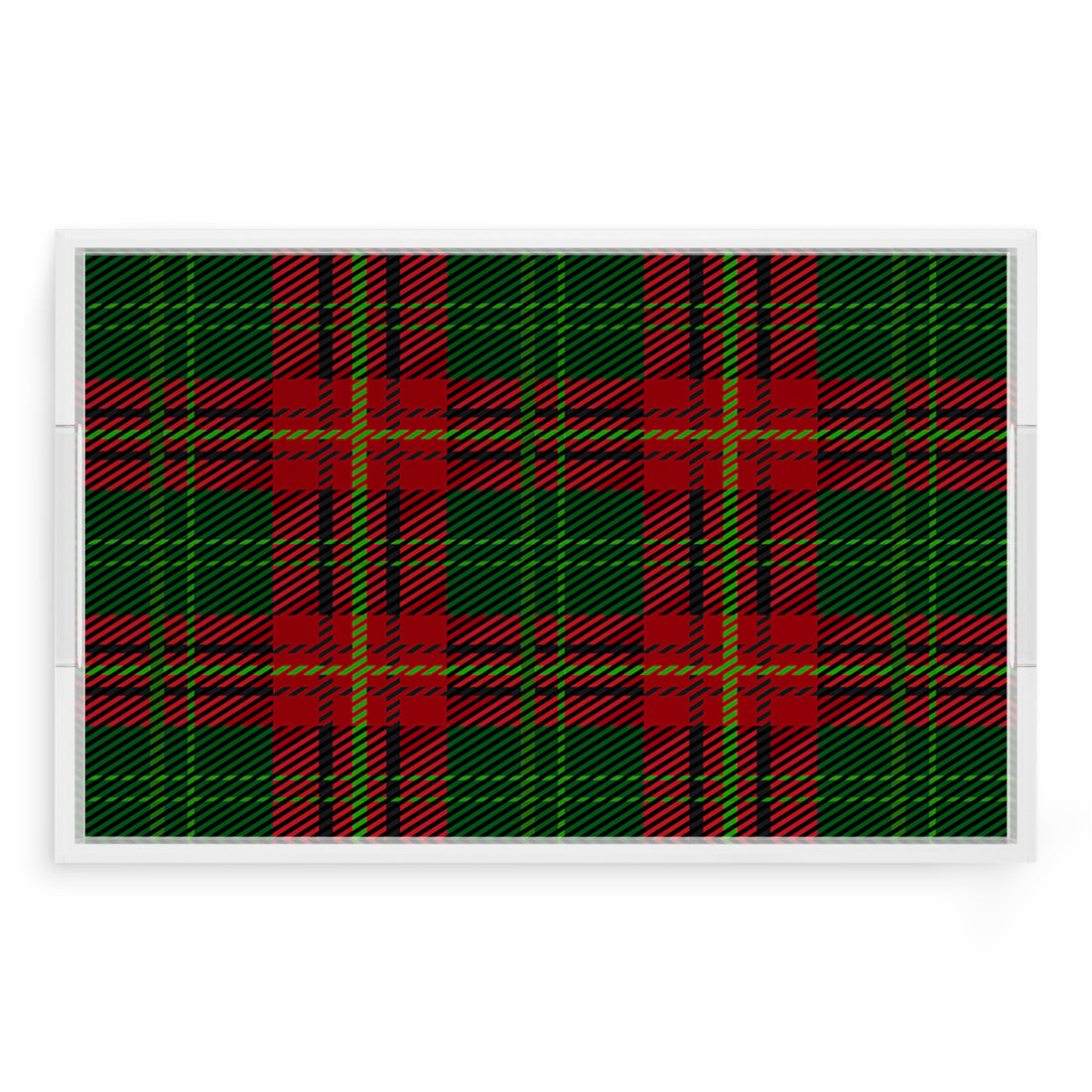 Tartan Green 17X10.5 Acrylic Tray - nicolettemayer.com
