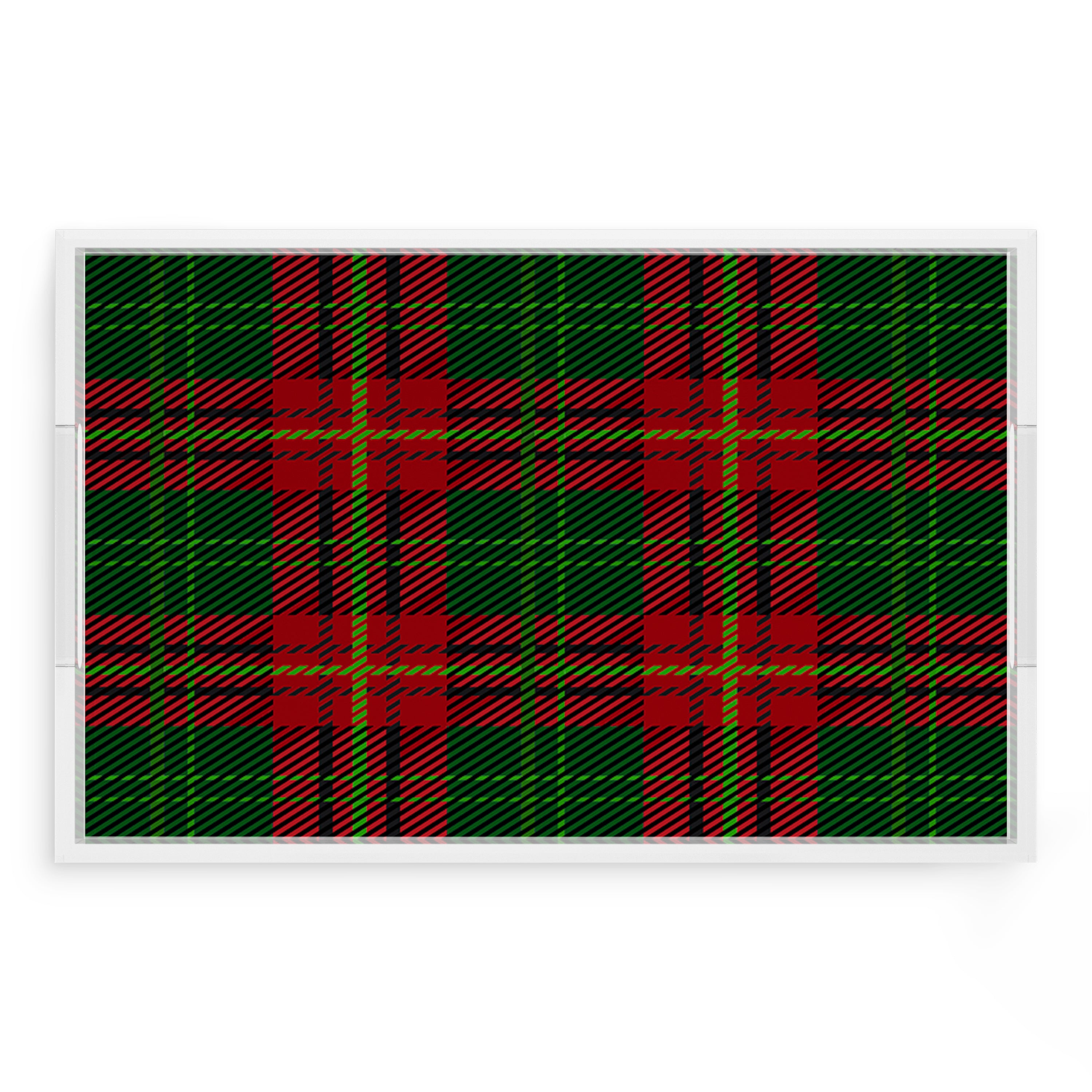 Tartan Green 17X10.5 Acrylic Tray - nicolettemayer.com
