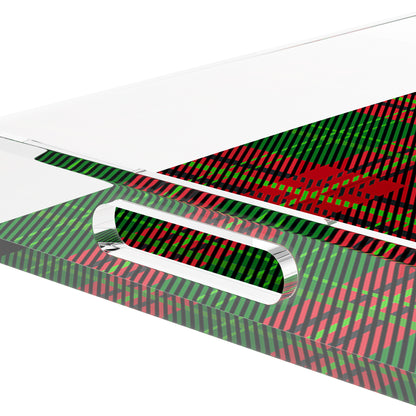 Tartan Green 17X10.5 Acrylic Tray - nicolettemayer.com
