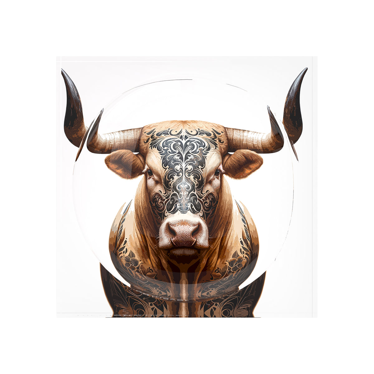 Tattoo Longhorn Acrylic Candy Catchall Dish