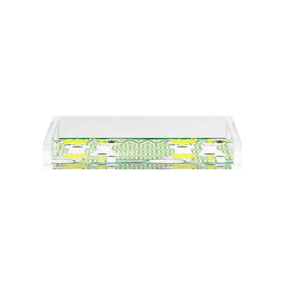 Tennis Anyone Green White  12.5x7.75 Acrylic Tray - nicolettemayer.com 