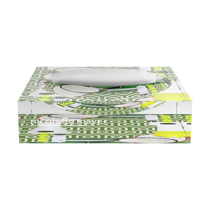 Tennis Anyone Green White Candy Catchall Dish