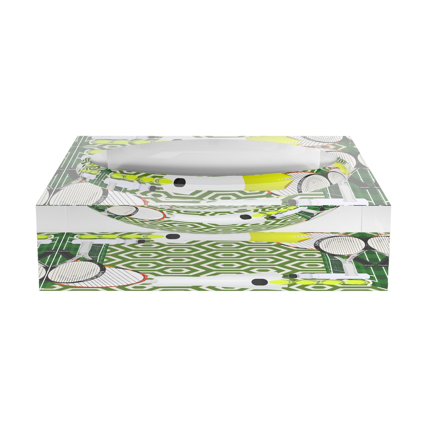 Tennis Anyone Green White Candy Catchall Dish