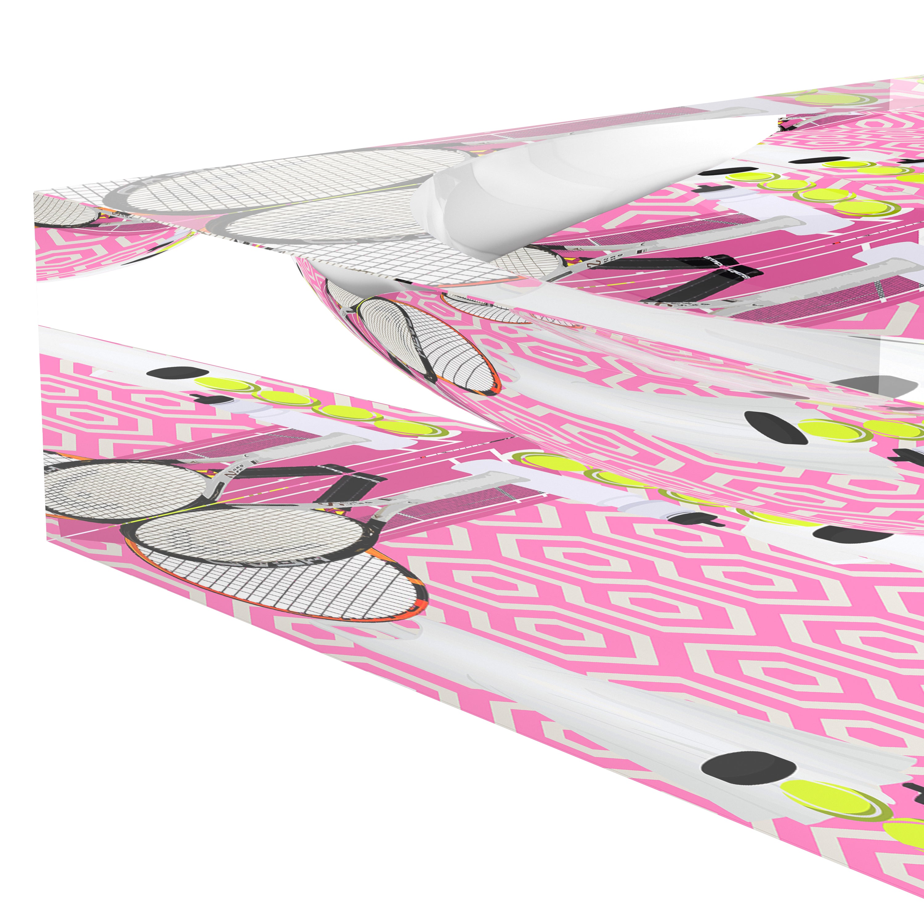 Tennis Anyone Pink White Candy Catchall Dish