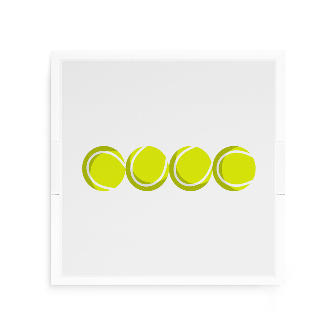 Tennis Balls  12X12 Acrylic Tray - nicolettemayer.com 