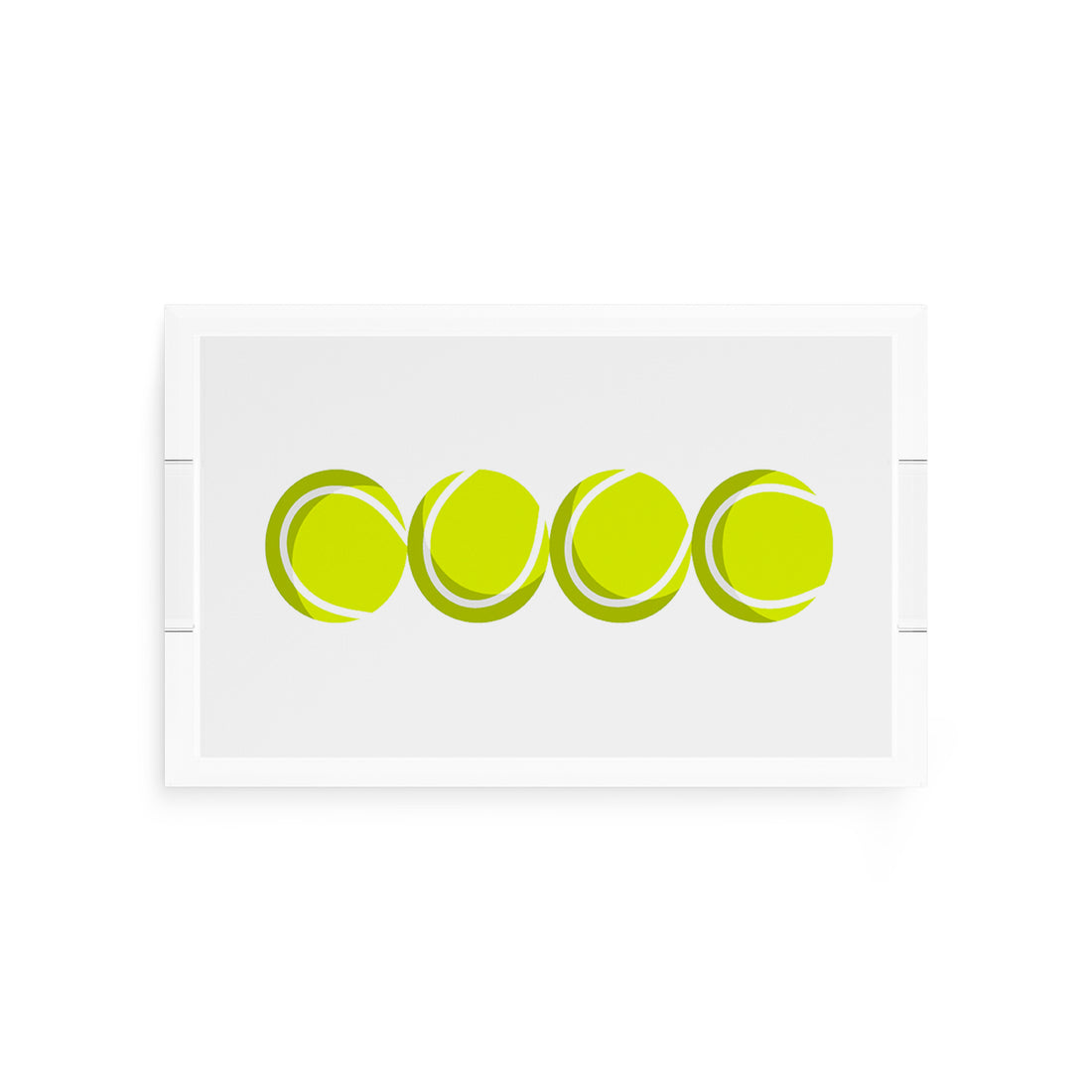 Tennis Balls  12.5x7.75 Acrylic Tray - nicolettemayer.com 