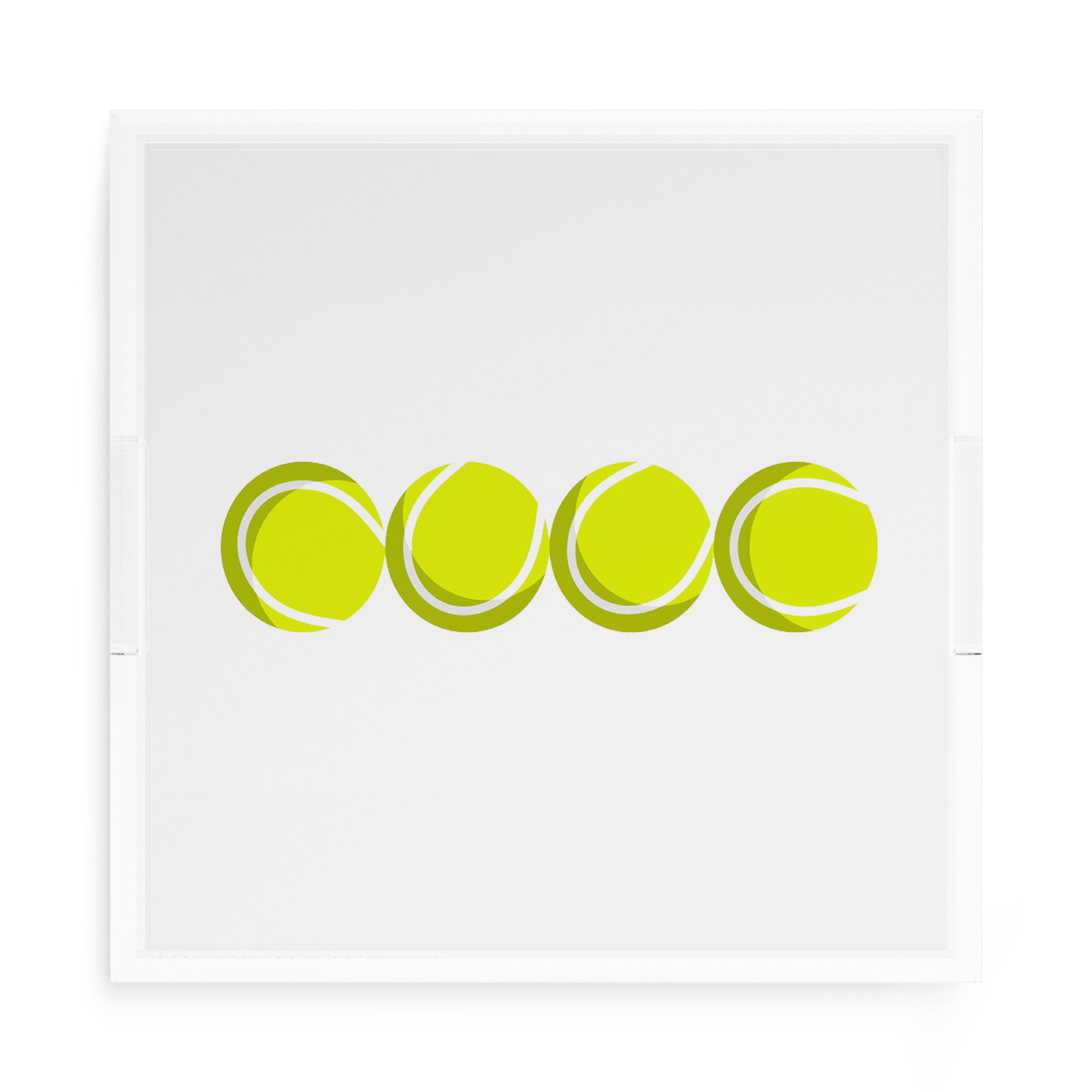 Tennis Balls  15X15 Acrylic Tray - nicolettemayer.com 
