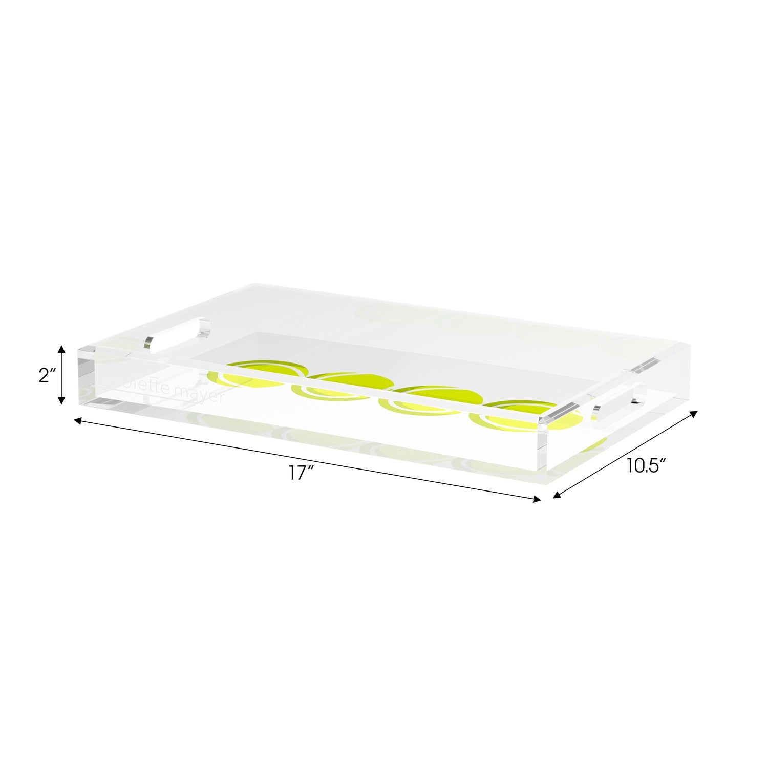 Tennis Balls  Set of 3 Acrylic Tray - nicolettemayer.com 