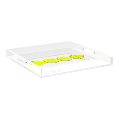 Tennis Balls  18X18 Acrylic Tray - nicolettemayer.com 