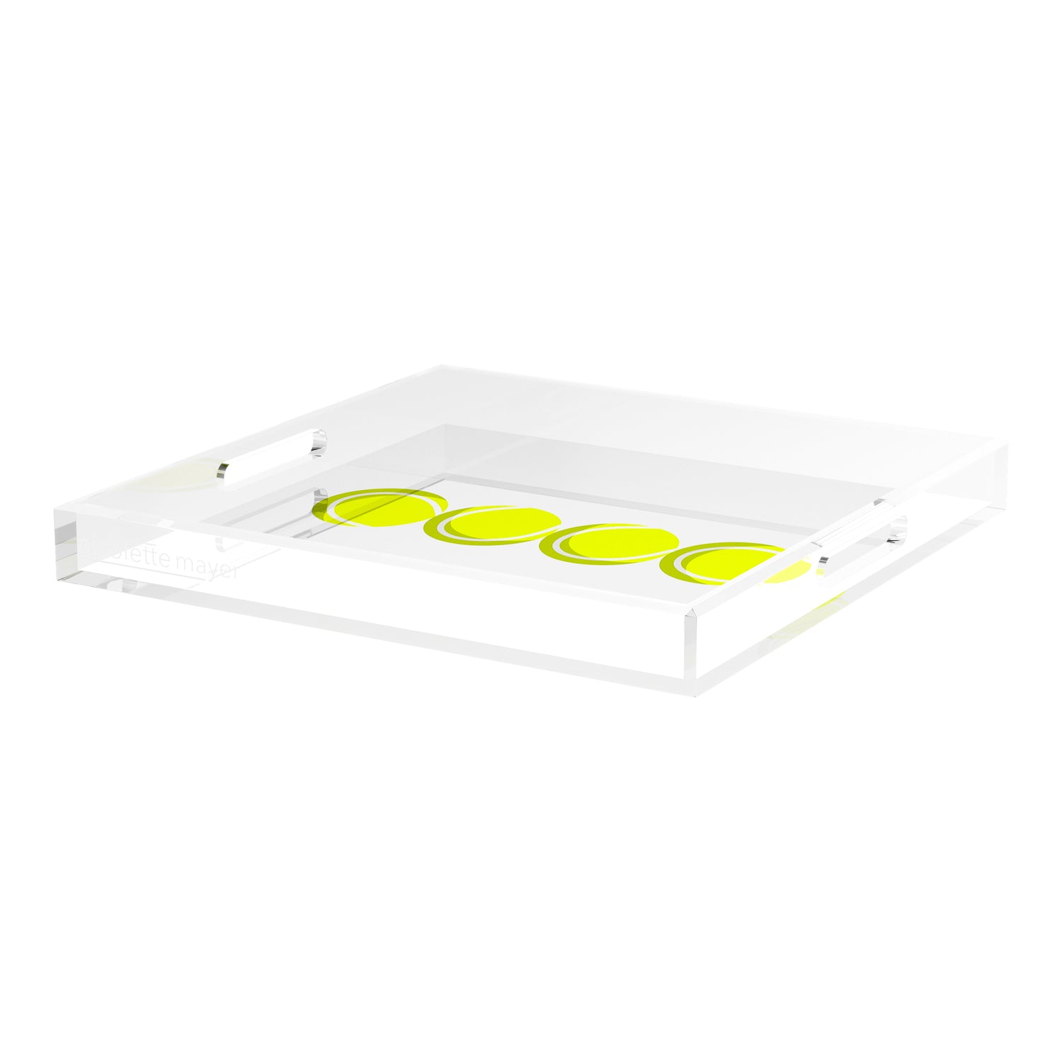 Tennis Balls  18X18 Acrylic Tray - nicolettemayer.com 