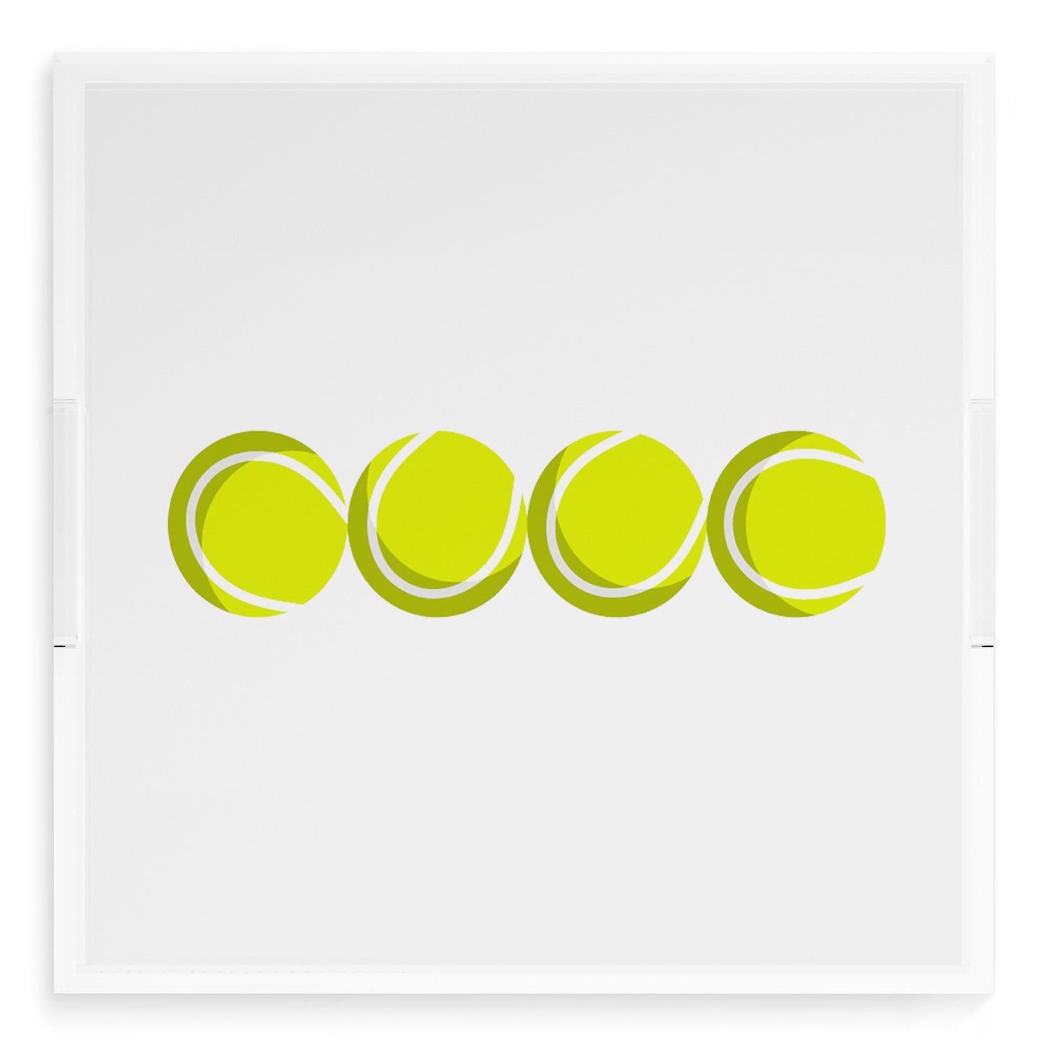 Tennis Balls  18X18 Acrylic Tray - nicolettemayer.com 