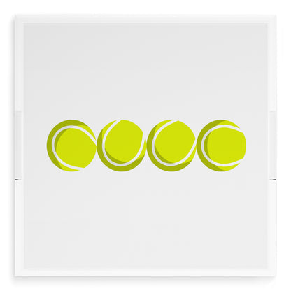 Tennis Balls  18X18 Acrylic Tray - nicolettemayer.com 