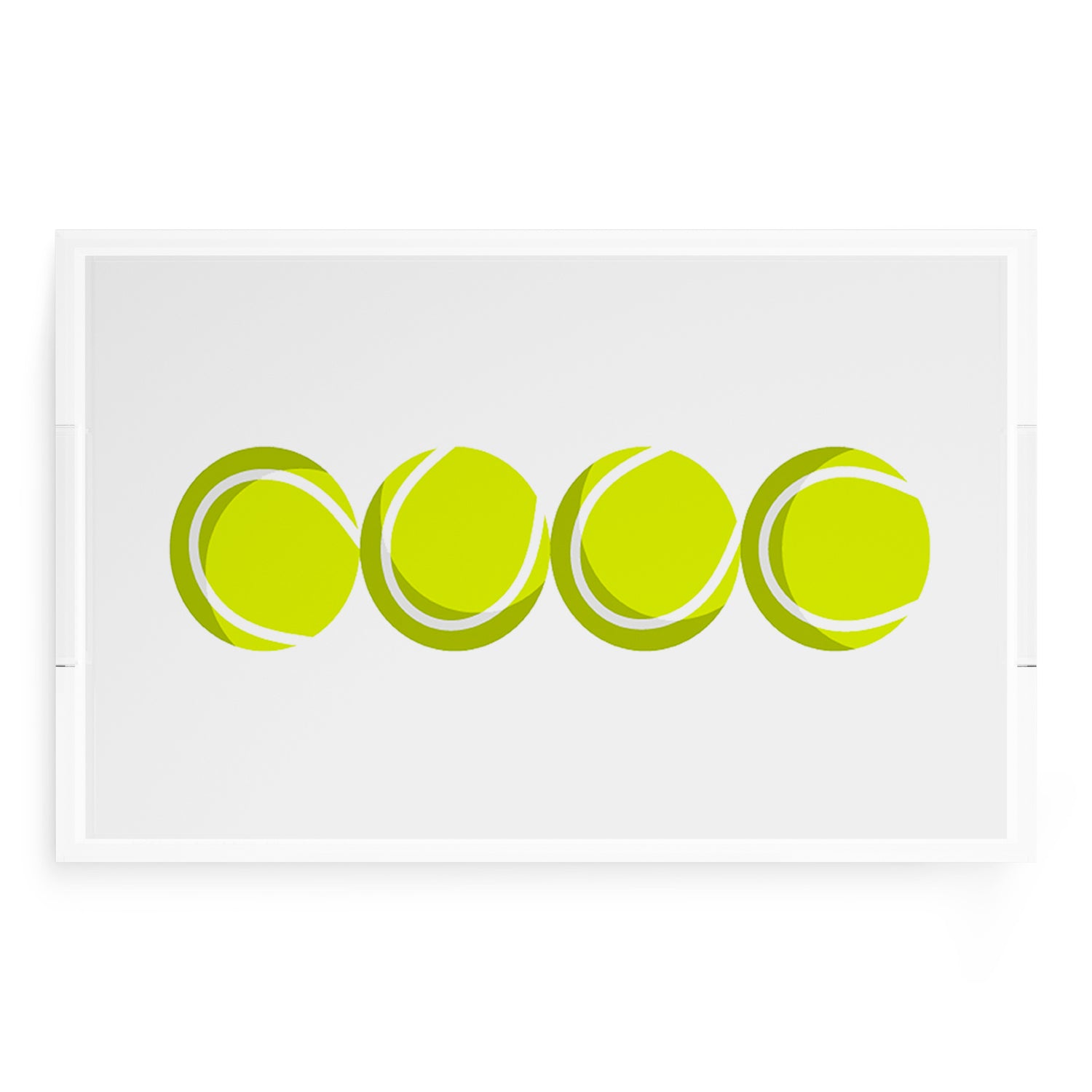 Tennis Balls  22.5x14.5 Acrylic Tray - nicolettemayer.com 