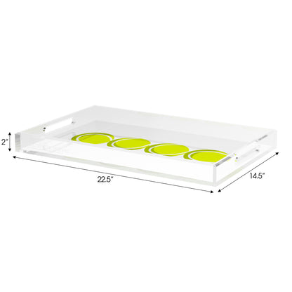 Tennis Balls  Set of 3 Acrylic Tray - nicolettemayer.com 