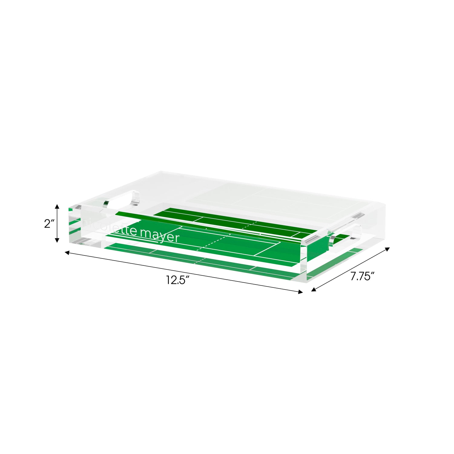 Tennis Court  Set of 3 Acrylic Tray - nicolettemayer.com 