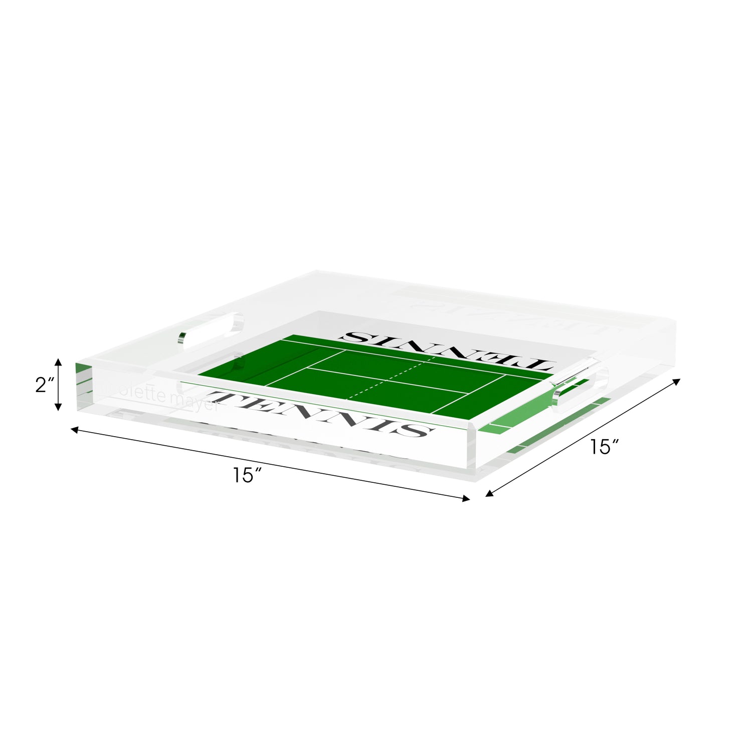 Tennis Court 15X15 Acrylic Tray - nicolettemayer.com 