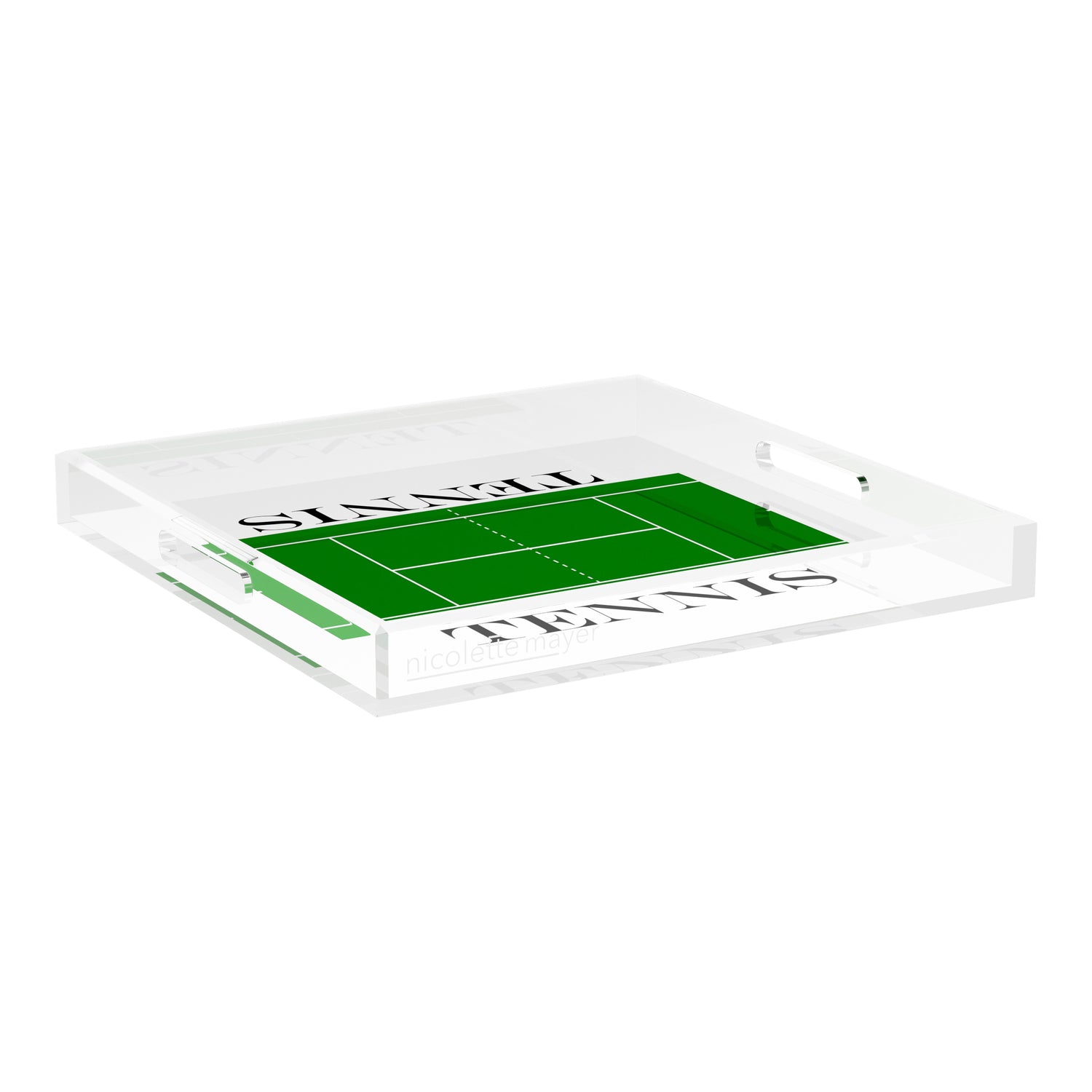 Tennis Court 18X18 Acrylic Tray - nicolettemayer.com 