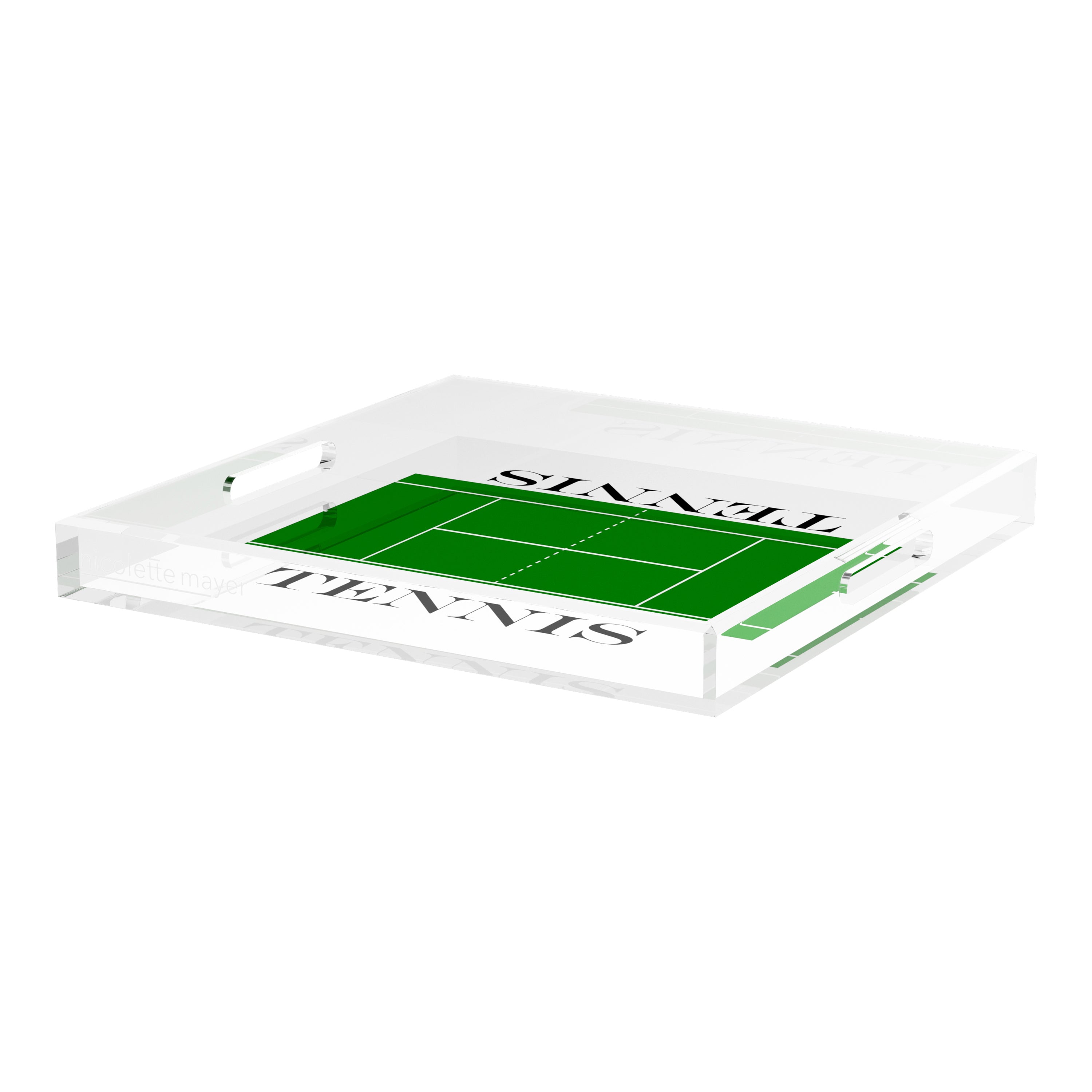Tennis Court 18X18 Acrylic Tray - nicolettemayer.com 