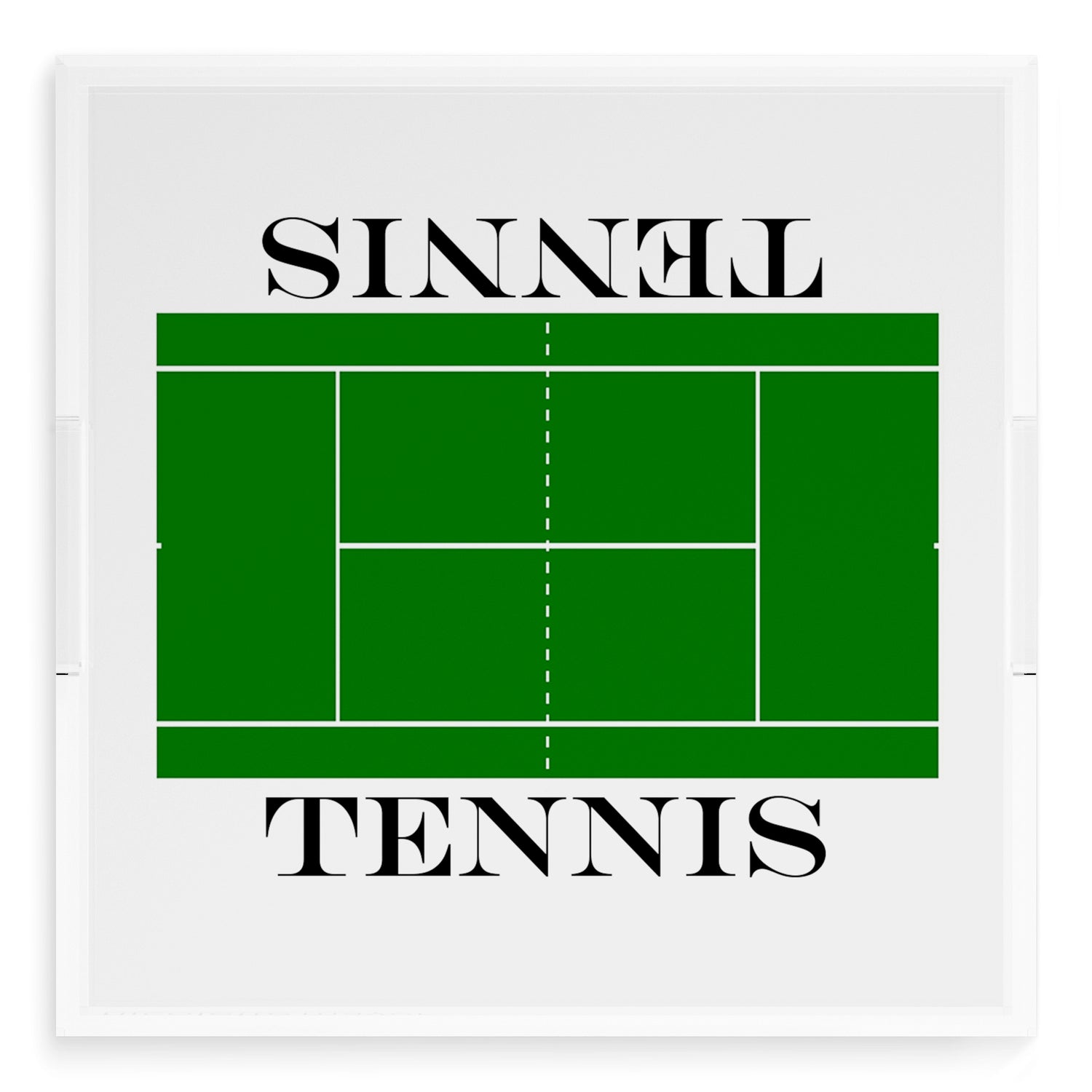 Tennis Court 18X18 Acrylic Tray - nicolettemayer.com 