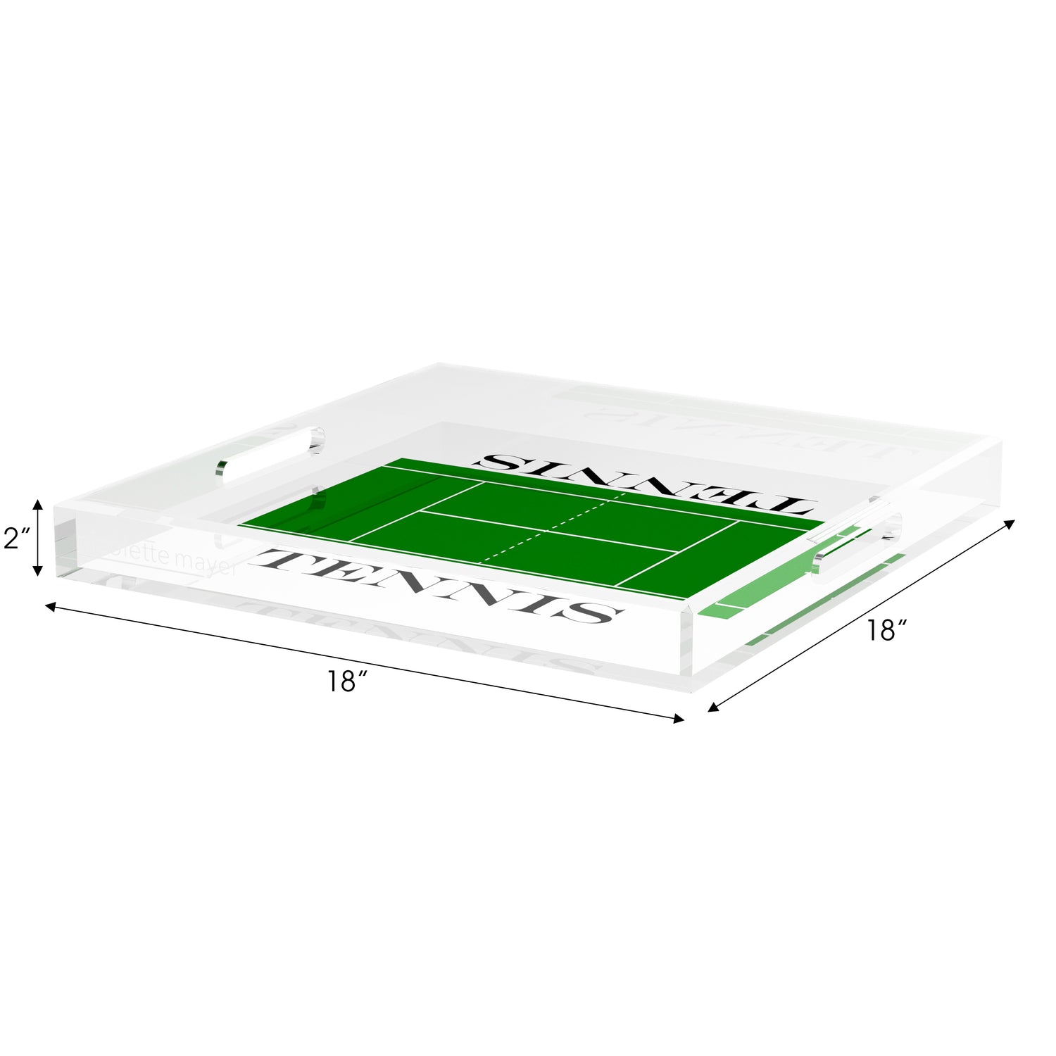 Tennis Court 18X18 Acrylic Tray - nicolettemayer.com 
