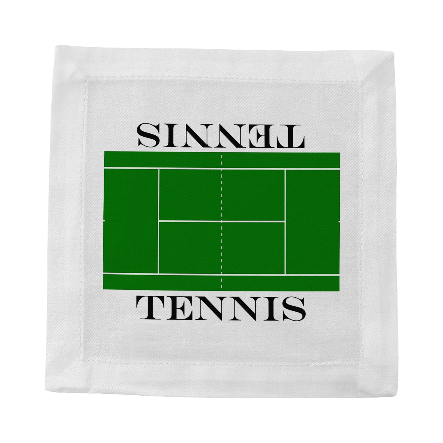Tennis Court Cotton Sateen Cocktail Napkins - nicolettemayer.com