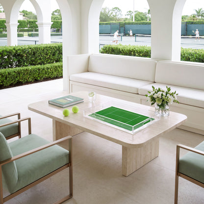 Tennis Court Acrylic Rectangle Decorative Tray, 12.5 x 7.75 in., 17 x 10.5 in., 22.5 x 14.5 in. by Nicolette Mayer 