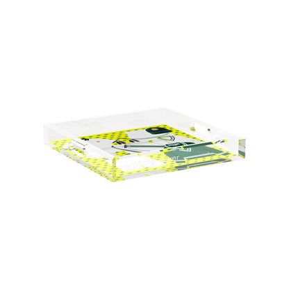 Tenniscore Fashion Chartreuse Kelly  12X12 Acrylic Tray - nicolettemayer.com 